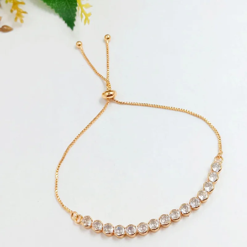 Final Call – Shop Exquisite Jewelry Before It's Gone Aamrapali  Rose Gold Plated Austrian Stone Adjustable Bracelet