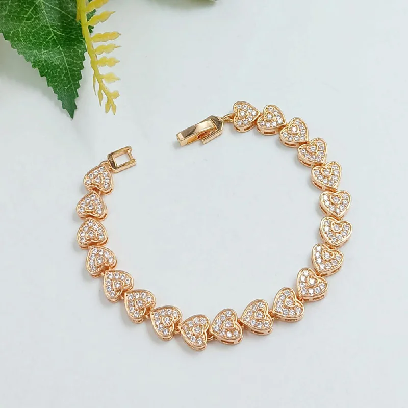 Shine Bright With Our Special Jewelry Promotions Aamrapali  Rose Gold Plated Austrian Stone Adjustable Bracelet