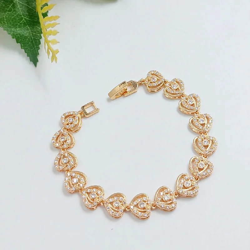 Exclusive Savings On Timeless Jewelry Pieces Aamrapali  Rose Gold Plated Austrian Stone Adjustable Bracelet