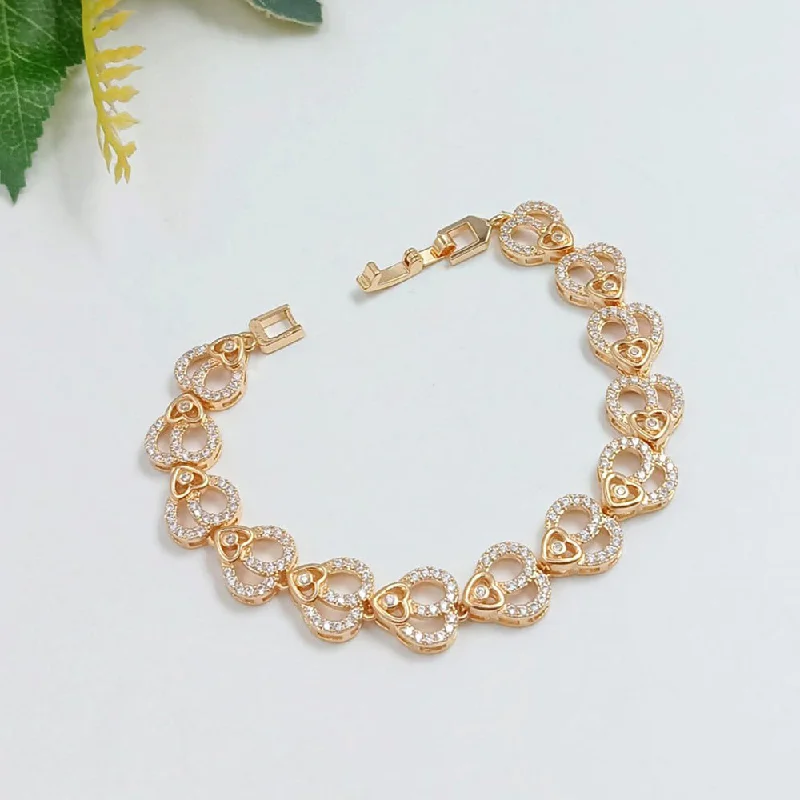 Sparkle For Less – Shop Jewelry Deals Now Aamrapali  Rose Gold Plated Austrian Stone Adjustable Bracelet