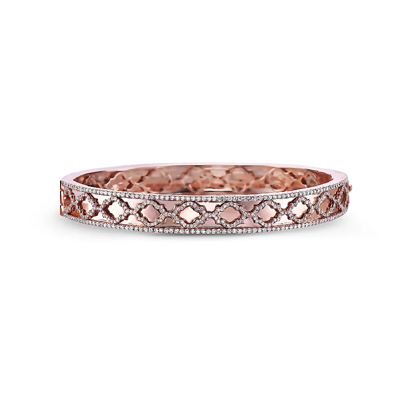 Affordable Glamour – Must-Have Jewelry At Special Rates Diamond Faceted Trellis Bangle Bracelet