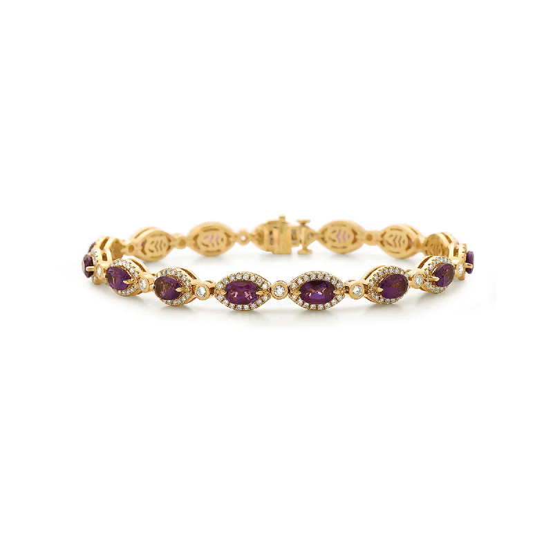 Amethyst and Yellow Gold