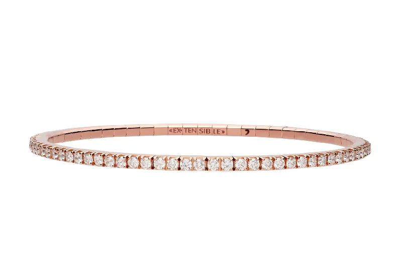 Trending Jewelry Now At Unbeatable Prices Ex-Tensible™ Rose Gold Diamond Stretch Tennis Bracelet