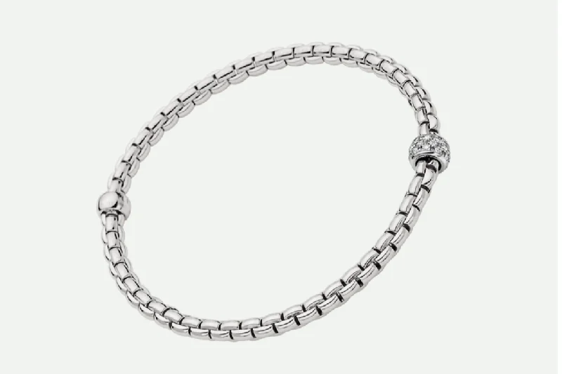 Eco-Friendly Sustainable Jewelry For Conscious Buyers FOPE 'EKA Tiny' Pave Diamond Bracelet (73301B)