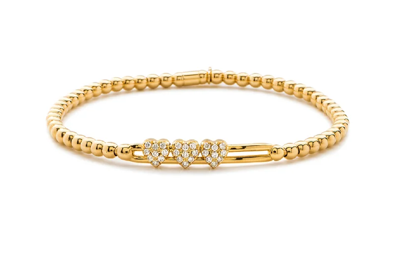 High-Quality Jewelry At A Fraction Of The Cost Hulchi Belluni Heart Slider Stretch Bracelet (20381)