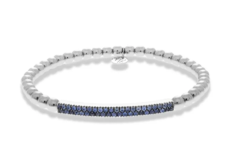 Shop Stylish Jewelry Now And Save Big Hulchi Belluni ‘Tresore’ Blue Sapphire Bar Stretch Bracelet (21348bl)