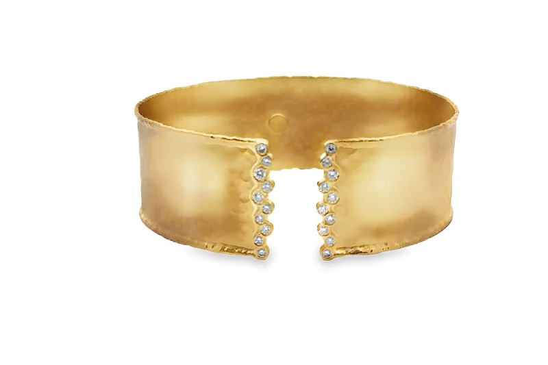 Jewelry Sale Alert – Shop Timeless Elegance Today Marika Wide Satin Finish Diamond Cuff Bracelet