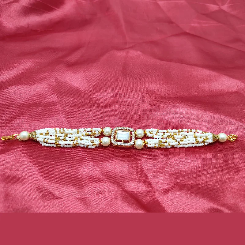 Breathtaking Jewelry At Limited-Time Savings Palak Art Gold Plated Austrian Stone Pearls Bracelets