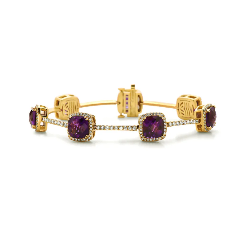 Amethyst and Yellow Gold