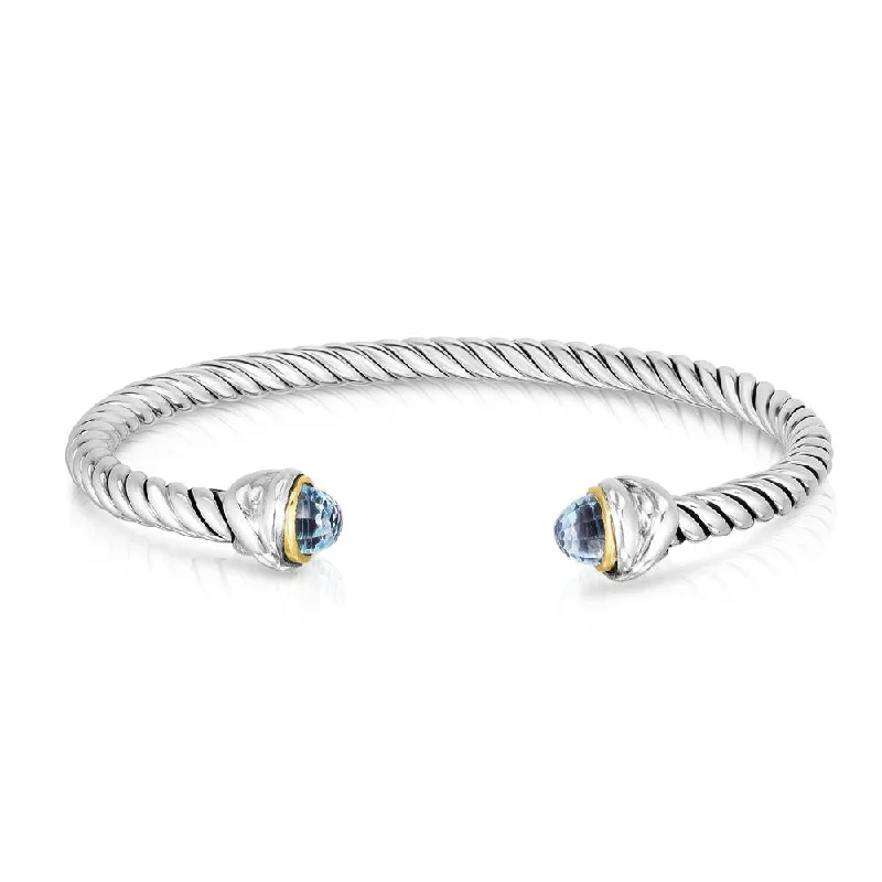 Luxury Jewelry At Unbeatable Discounts Phillip Gavriel Sterling Silver Blue Topaz Bangle