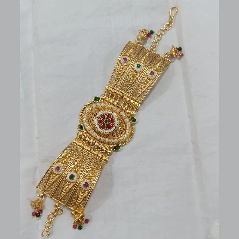 Exclusive Jewelry Discounts – Shop Now For Savings Rani Sati Jewels Gold Plated Kundan Stone And Meenakari Adjustable Bracelet