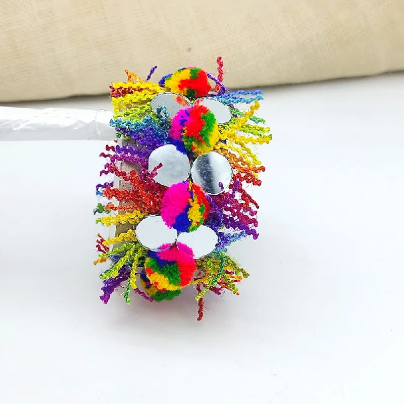 Shop Handcrafted Jewelry At Special Promotional Rates SNERA Navratri Collection Multi Color Mirror Handmade Bracelet