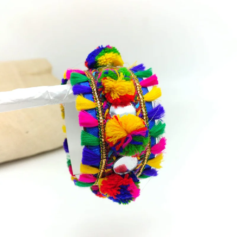 Upgrade Your Jewelry Collection For Less SNERA Navratri Collection Multi Color Mirror Handmade Bracelet