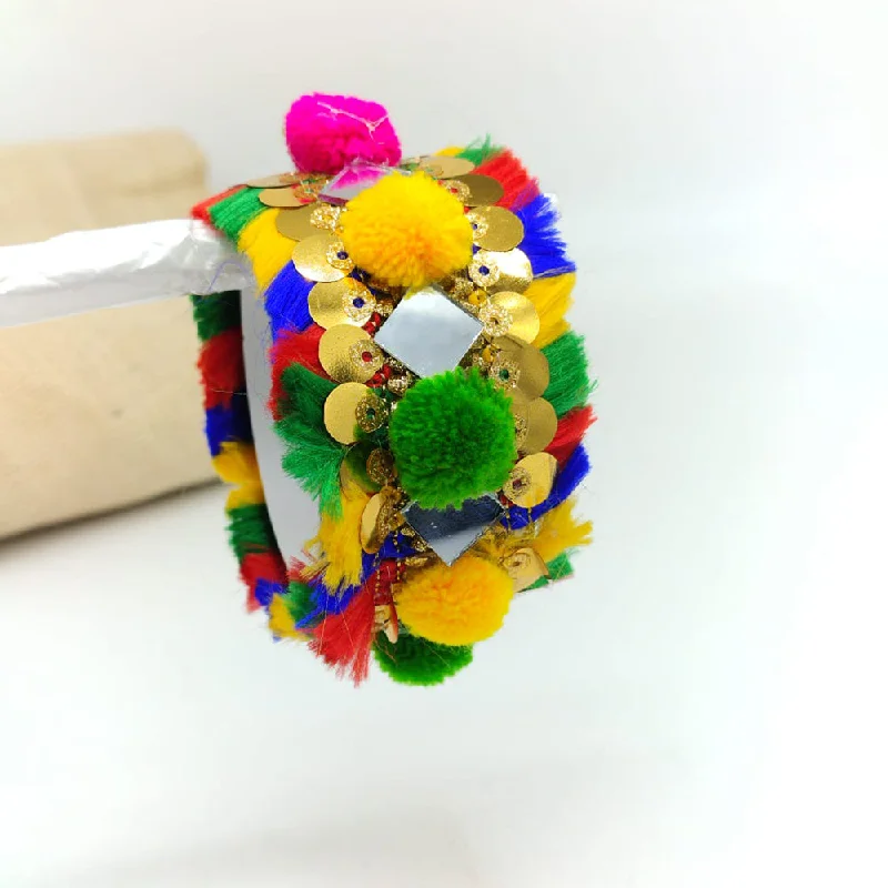 Exclusive Online Jewelry Sale – Don't Wait SNERA Navratri Collection Multi Color Mirror Handmade Bracelet