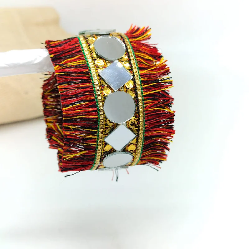 The Perfect Jewelry Piece At The Perfect Discount SNERA Navratri Collection Multi Color Mirror Handmade Bracelet