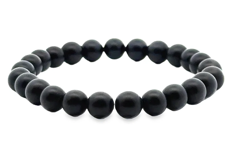 Chic And Stylish Jewelry At Discounted Prices Stretchy Matte Ebony Beaded Bracelets