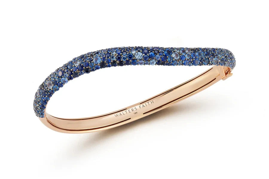 Bold And Beautiful Jewelry Now At Irresistible Prices Walters Faith 'JULIAN' Sapphire Wave Bangle Bracelet