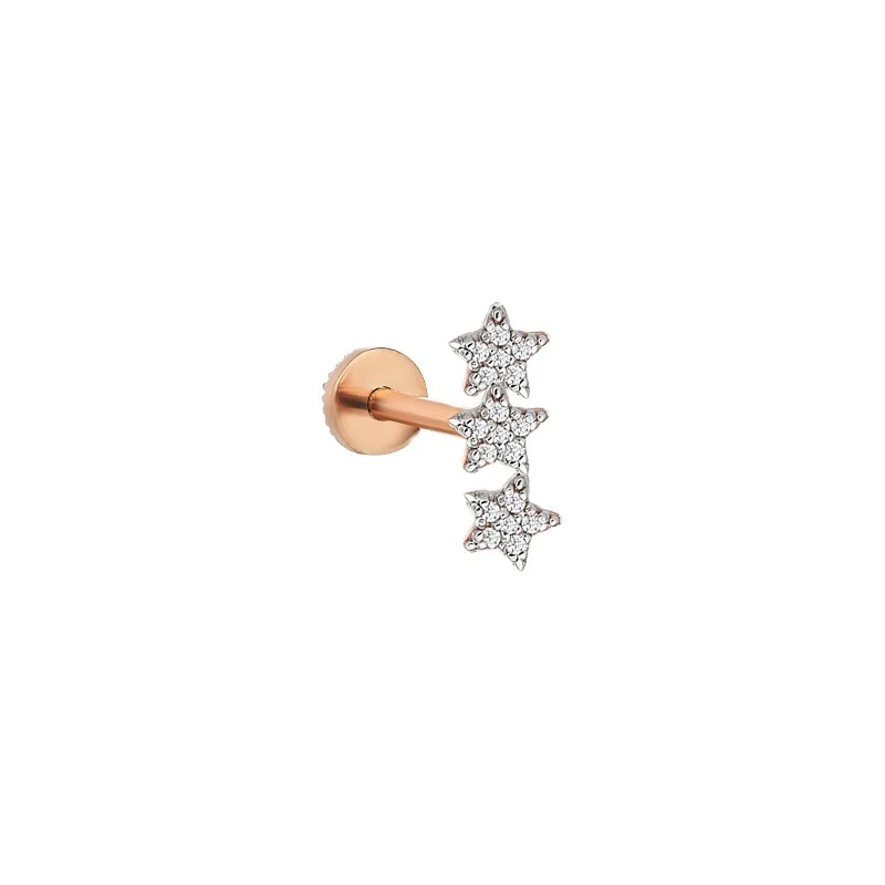 Grab Your Favorite Jewelry At The Lowest Prices 3 Star Pavé Piercing