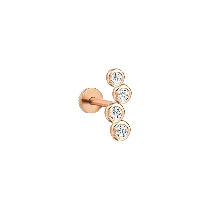 Elegant Jewelry, Exclusive Prices – Shop Now 4 Solitaires Bubble Piercing