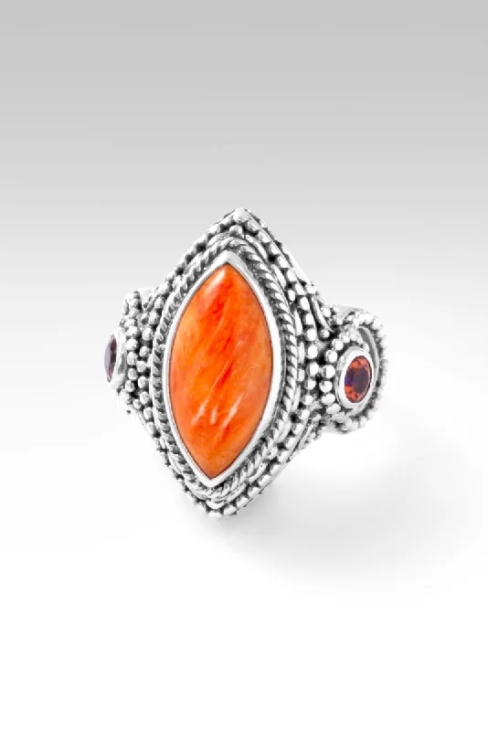 Elegant Jewelry Pieces At Unbelievable Prices Amazing Creation Ring™ in Orange Spiny Oyster