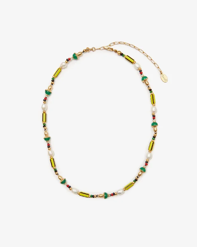 Flash Sale On Exquisite Jewelry – Don't Miss Out Beaded Stripe Necklace