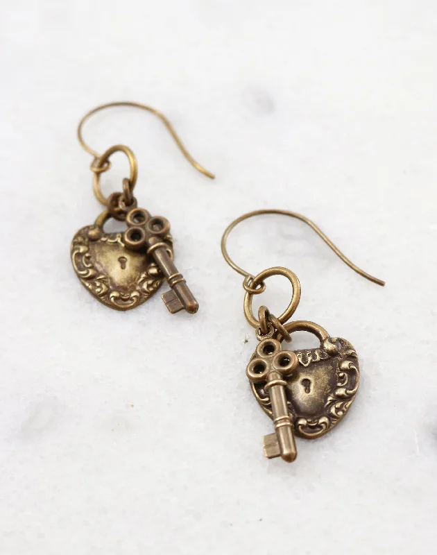 Dainty And Elegant Jewelry Now At Reduced Prices Cherished Key Earrings, (1 pair)