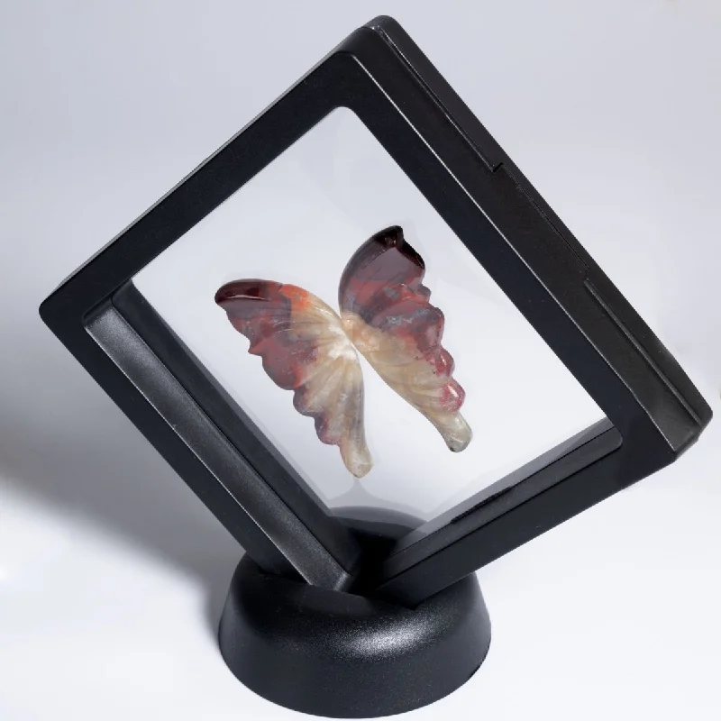 Bold And Beautiful Jewelry Now At Irresistible Prices Crazy Lace Agate Butterfly In 3D Floating Display Case