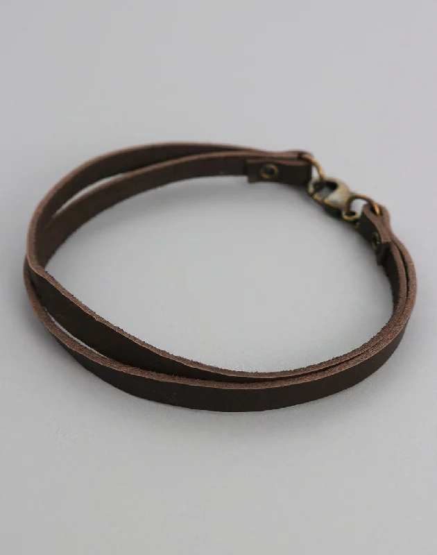 Exclusive Online Jewelry Sale – Don't Wait Dark Brown Leather Bracelet, (1pc)