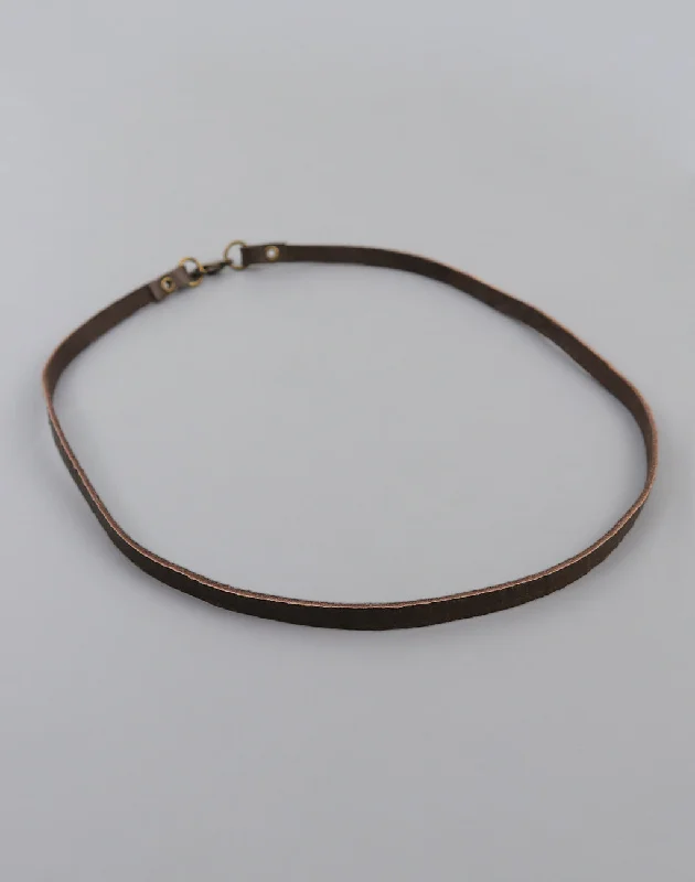 Final Call – Shop Exquisite Jewelry Before It's Gone Dark Brown Leather Choker, (1pc)