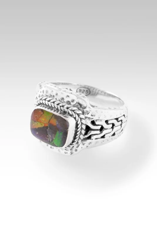 Luxury Jewelry Now At Special Promotional Rates Fear Not Ring™ in Ammolite Triplet