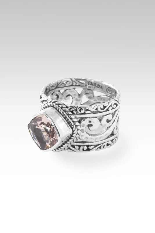 Fashion-Forward Jewelry At Exclusive Discounts Keep the Faith Ring™ in Cor De Rosa Morganite