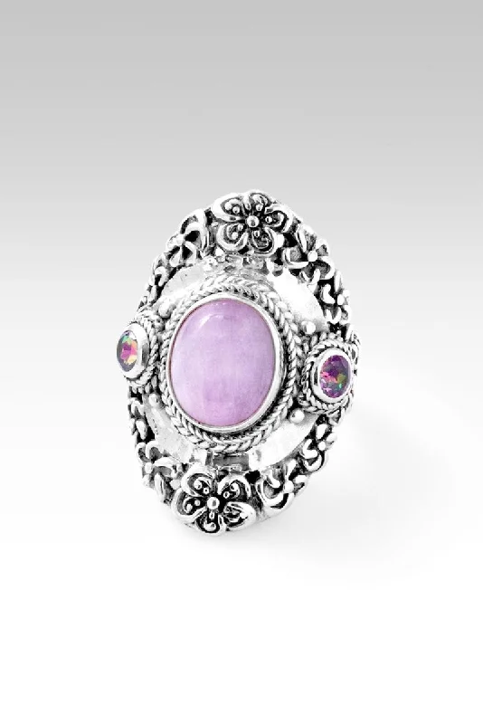 Affordable Gold-Plated Jewelry For Modern Fashion Live Simply Bloom Wildly Ring II™ in Kunzite