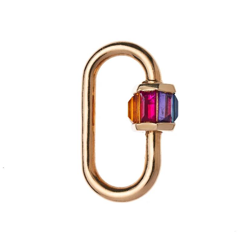 Classic And Modern Jewelry Styles On Sale Marla Aaron 14k Total Medium Rainbow Baguette Lock