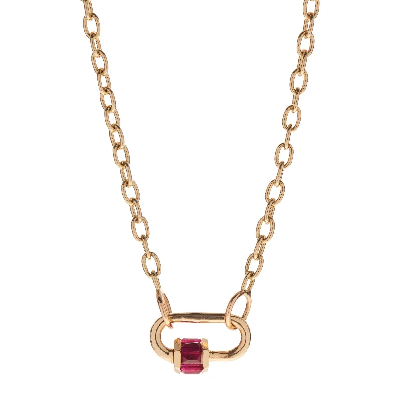 Get Ready To Sparkle – Special Jewelry Discounts Marla Aaron 14k Yellow Gold Total Baguette Baby Lock with Ruby