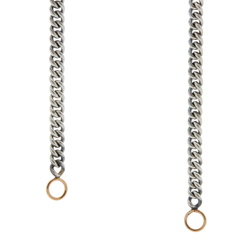 Limited-Time Jewelry Sale – Don't Miss These Deals Marla Aaron Silver Heavy Curb Chain with Yellow Gold Loops