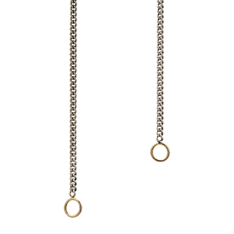 Gorgeous Jewelry, Limited-Time Savings Marla Aaron Silver Not So Heavy Curb Chain with Yellow Gold Loops