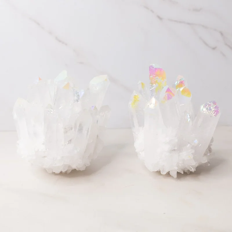 Affordable Glamour – Premium Jewelry At Special Prices Quartz Crystal Cluster with Angel Mystic Coating