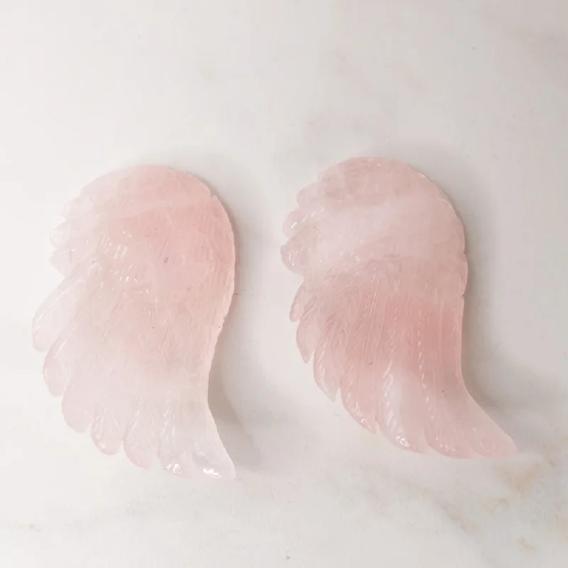 Premium Jewelry Now Available At Special Discounts Rose Quartz Carved Wing