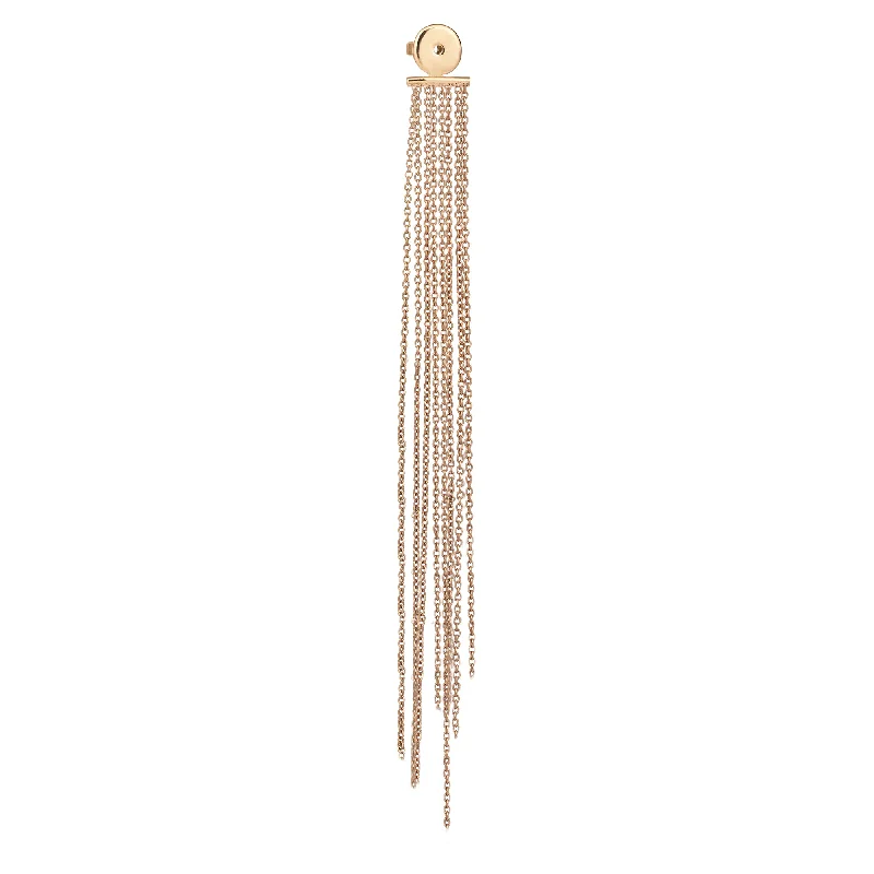 Fashion-Forward Geometric Jewelry For Contemporary Style Mini Chain Tassel Backing