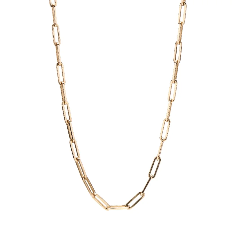 Seasonal Jewelry Clearance – Best Styles At The Lowest Prices Stephanie Windsor 14k Gold Solid Paperclip Chain Necklace