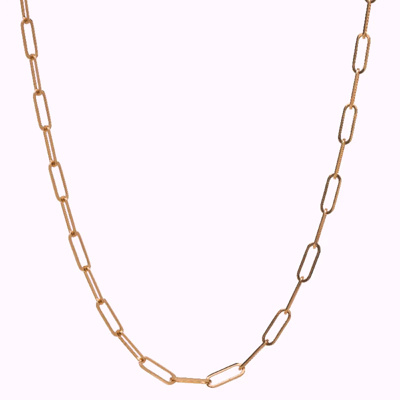 Discounted Jewelry For A Glamorous Look Stephanie Windsor 14k Rose Gold Thin Rectangle Link Chain