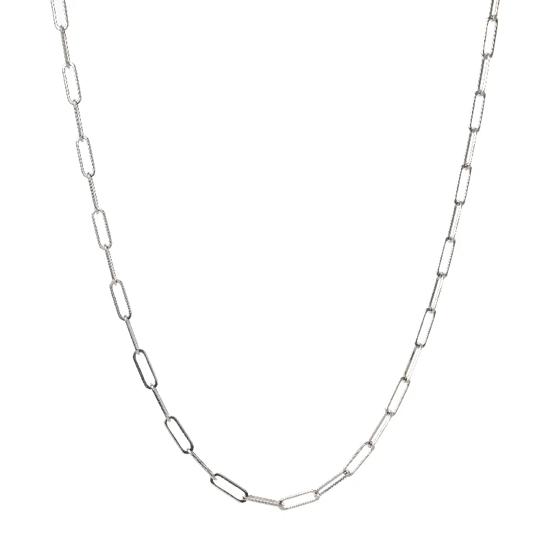 Unlock Unbeatable Jewelry Deals Before They’Re Gone Stephanie Windsor 14k White Gold Thin Rectangle Link Chain